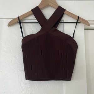 Aritzia Babaton Cross Strap Crop Top